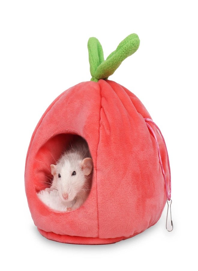 HardcorePet Pet Hideout House - Rat Beds, Small Animal Washable Cage Accessories - Hamster, Syrian Hideout, Sugar Glider Hammock for Dwarf Hamsters, Squirrel, Chipmunks - Pink - Image 1